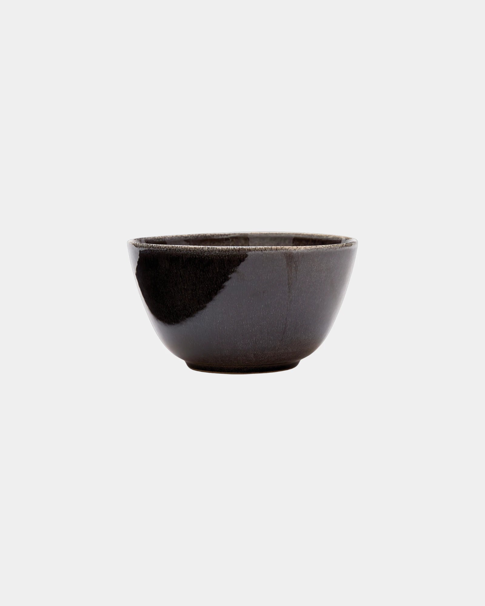 Custom rustic stoneware salad bowl Vinga Nomimono - Black